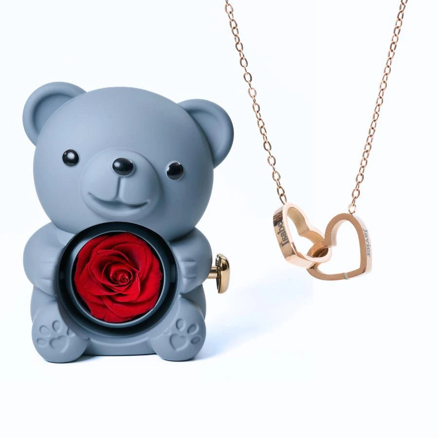 Ours Eternel & Collier personnalisé